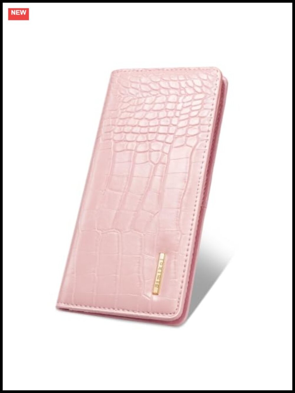 Women's Slim Bifold Faux Crocodile Leather RFID Wallet